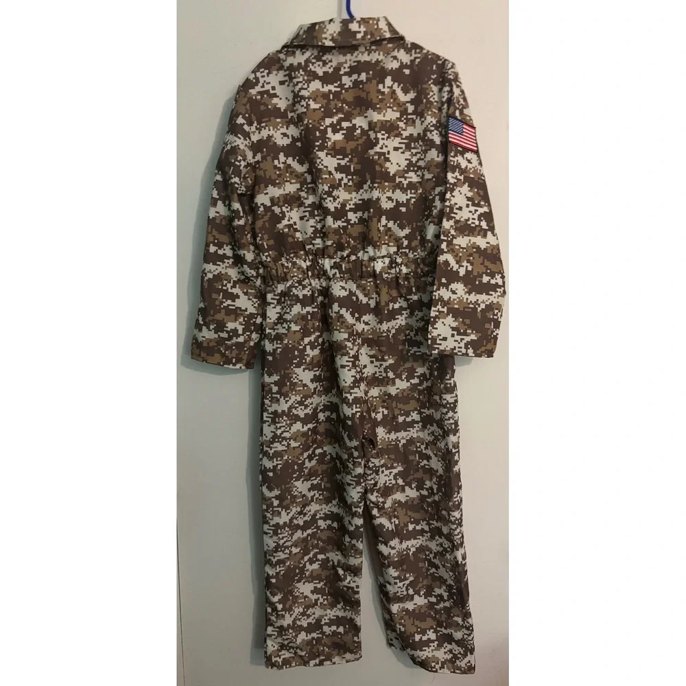 Authentic Kids Sz M 7/8 Costume United States Military Coverall Digital Camo
